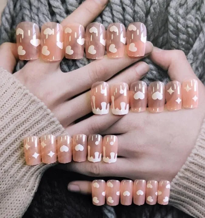 Nusx%2024pcs%20Long%20Square%20French%20Manicure%20Fake%20Nails%20With%20Designs%20Bare%20Pink%20Gradient%20False%20Nails%20Clear%20Ballerina%20Natural%20Glue%20-%20Image%203