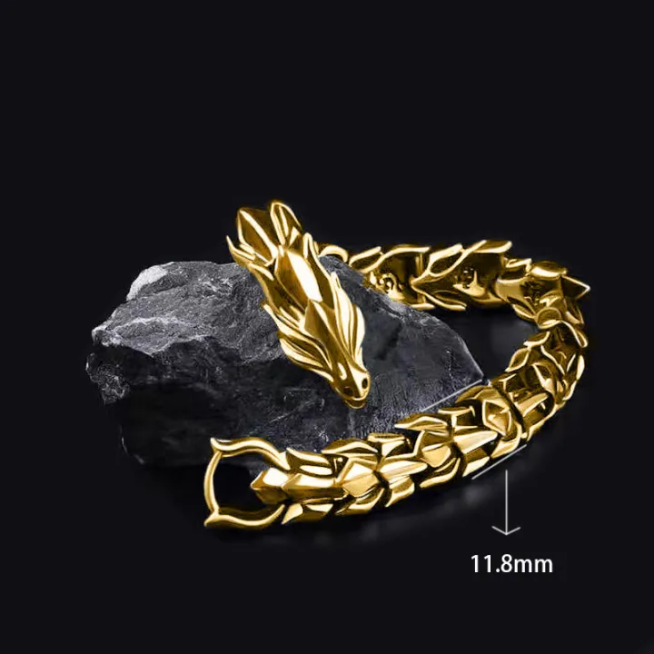 Alloy%20retro%20dragon%20head%20dragon%20lin%20pattern%20dragon%20bone%20hip-hop%20men's%20bracelet%20-%20Image%202