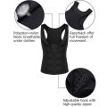 Men Neoprene Shapewear Tummy Control Girdle Corset Compression Shirt Tank Top Body Shaper with Zipper Slimming Undershirt.