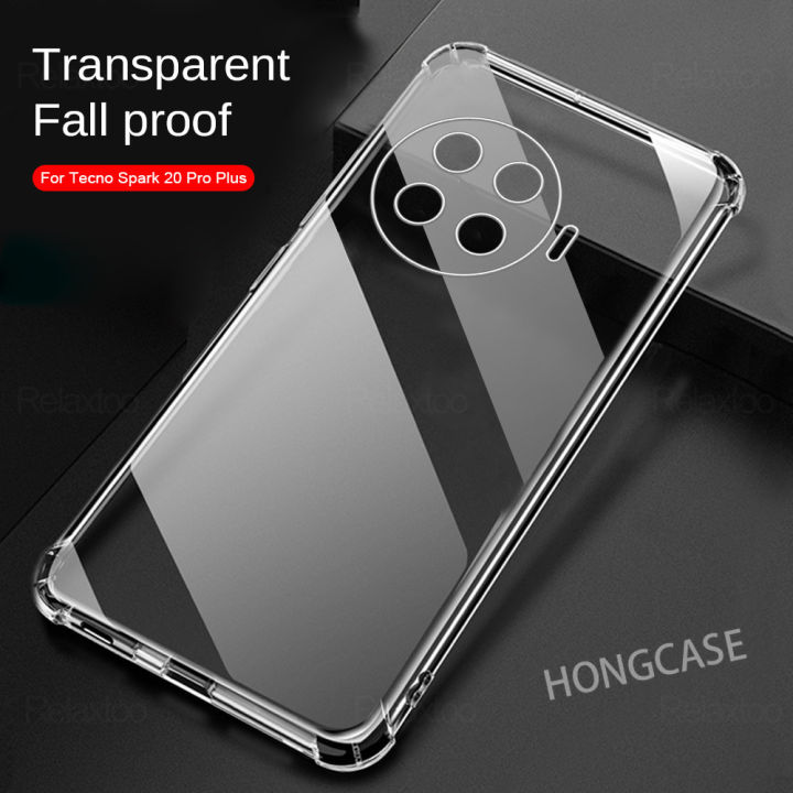 For Tecno Spark 20 Pro Plus 5G Shockproof TPU Bumper Clear Soft Silicone Acrylic Mobile Phone Case [ Pani Cover ] Back Cover