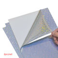 2 Sheet Self Adhesive Waterproof Film Gem Sticker Paper Laser Diamond Printing Paper DIY sticker label paper Holographic Sticker Amour zii.