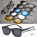 5 in 1 Magnetic SUNGLASS Clip Polarized UV Protection Sunglasses Men Magnetic Clip Sunglasses TR90 Magnet Glasses Frame Glasses with Bag #5in1. 