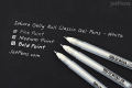 Sakura Gelly Roll white Gel Pens - set of 3 pens - Assorted nib sizes. 