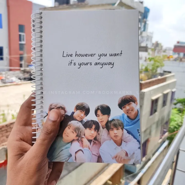 Bts%20Asthetic%20Spiral%20Notebook%20(7.9%20Inch*5.4%20Inch%20)%20-%20Notebook/Sketchbook/Sketchpad%20For%20Drawing,%20Sketching,%20Writing%20With%20Classic%20Look%20(Water%20Proof)%20-%20Dairy%20-%20Image%202