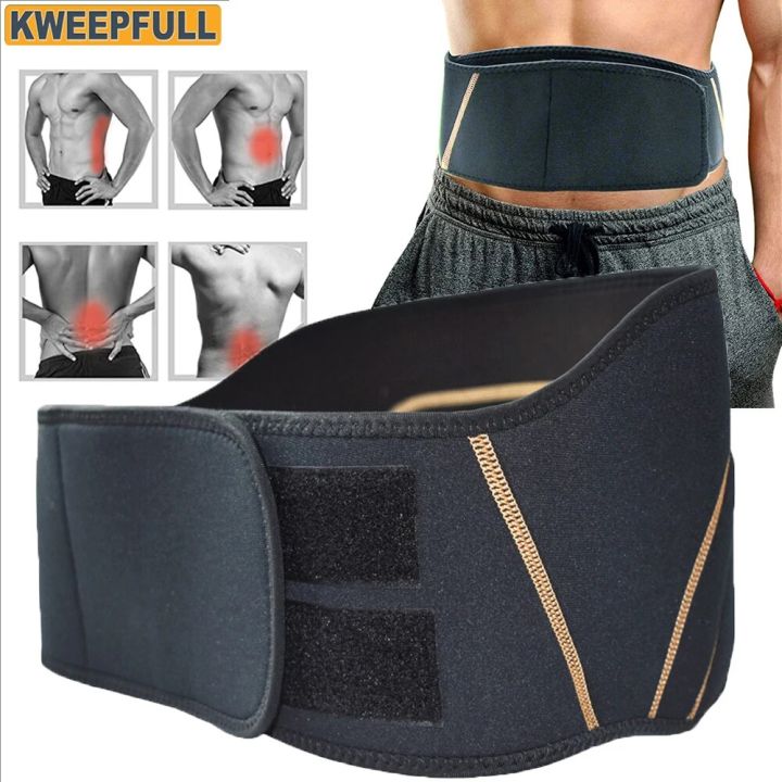 Copper Compression Gear Premium Fit Back Brace Lower Lumbar Support Belt. Adjustable for Men Women. Copper Infused Back Wrap