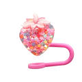 Silica Candy Straw Cap Good Quality Candy Shape Waterproof For Stanley Cup Straw Protective Cover Fruit Cherry Dust.