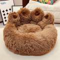 Paw Shape Pet Round Bed Lovely Cat Bed House for Puppy Small Dogs. 