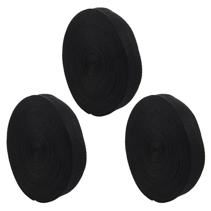 3Pcs%2025mmx20M%20Roll%20Nylon%20Tape%20Strap%20for%20Webbing%20Bag%20Strapping%20Belt%20Making%20DIY%20Craft%20-%20Black%20-%20Image%202