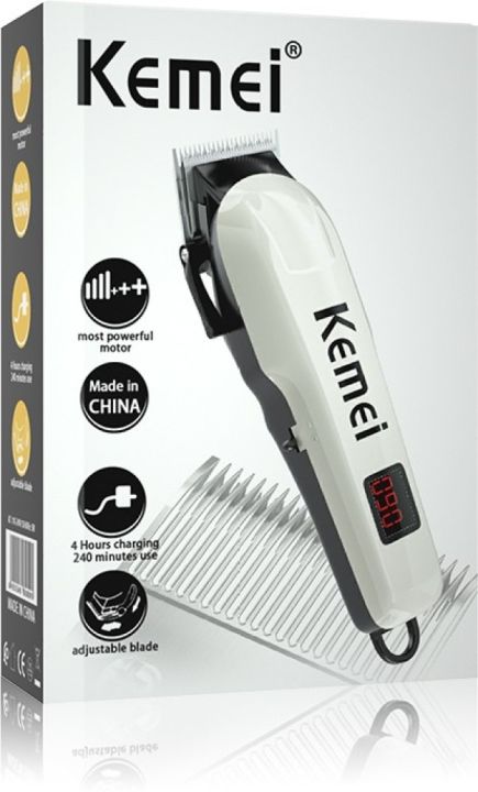 Kemai%20KM-809A%20Digital%20Electric%20Rechargeable%20Professional%20Hair%20Clipper%20Trimmer%20-%20Image%202