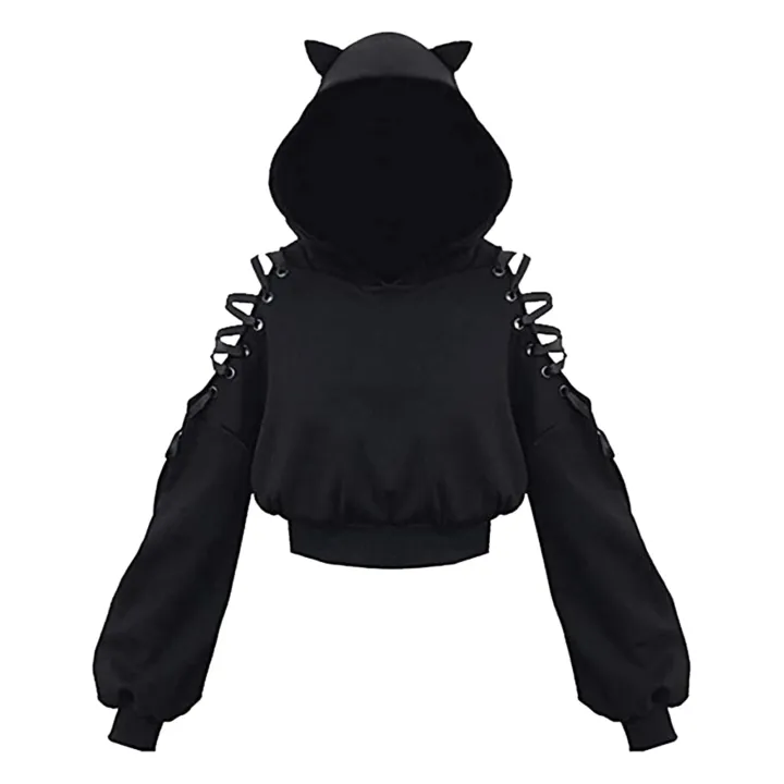 Women%20Long%20Sleeve%20Hoodies%20Kawaii%20Cat%20Ears%20Hoodie%20Gothic%20Punk%20Harajuku%20Cold%20Shouler%20Bandage%20Gothic%20Black%20Sweatshirts%202021%20-%20Image%206