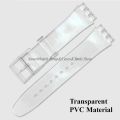 12mm 16mm 17mm 19mm 20mm Soft Silicone Bracelet for Swatch Colorful Transparent Watchband Watch Strap Replacement with Tool. 