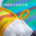 Rainbow pure human silk towel, showering tool, mud and dirt removal bath ball combination set, pull strip scrub back towel.