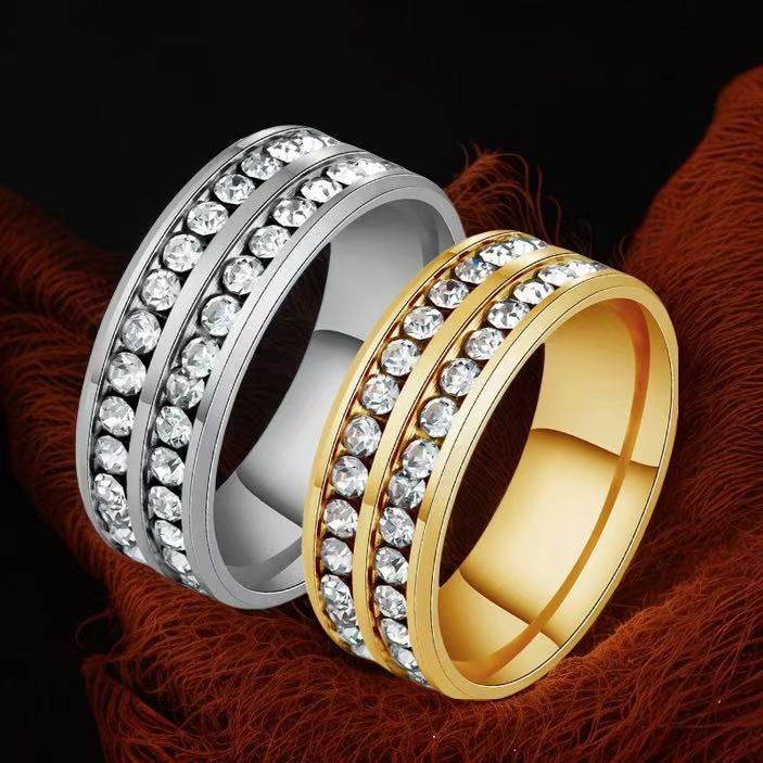 【Surprise Price】Titanium Steel Ring Women's Design Sense Niche Ins Light Luxury All-match No Fading Stainless Steel Jewelry Bracelet