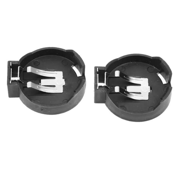 10%20Pcs%20CR2450%20Coin%20Cell%20Button%20Battery%20Socket%20Holder%20Case%202%20Pins%20Black%20-%20Image%202