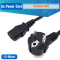 1.5 Meter 2 Pin Plug Ac Power Cord for Laptops, Computers, Rice Cooker, Heavy Duty Home Appliance Power Cable cord EU Standard 3 Prongs. 