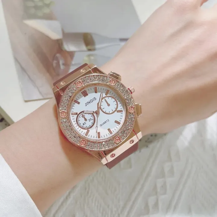 Luxury%20Fashion%20Women%20Silicone%20Watches%20High%20End%20Double%20Diamond%20Scale%20Dial%20Ladies%20Quartz%20Wristwatches%20Casual%20Watch%20Reloj%20Mujer%20-%20Image%204