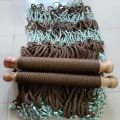 Dolna and Wooden Sticks / Hand Made of Rope Dulna / Adult Rope bed / Hanging Dulna Use For All People / Large Swing Rope bed Rattan Dolna.