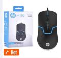 HP M100 USB Wired Gaming Optical Mouse with LED Backlight And Adjustable 1000/1600 DPI Settings, 3 Buttons For Gaming Gamers.