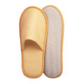 1 Pair One Time Use Hotel Slippers High Quality Closed Toe Non-slip Plush Slippers White Disposable Hotel Bathroom Slipper. 