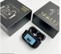 Airpods Pro With Screen Display ANC / ENC Dobble Dark Touch Control Noise Reduction A9 Pro Bluetooth Headphone-BLACK.