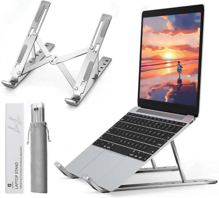 Laptop%20Stand%20Aluminum%20Alloy%20Adjustable%20&%20Foldable%20Travel%20Creative%20Folding%20Storage%20Bracket%20Stand%20By%20Trade%20bd%20365%20-%20Image%202