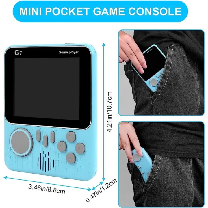 G7%20Game%20Consoles%20Hand-Held%20Video%20Gaming%203.5%20inch%20666%20Game%20-%20Gray%20-%20Image%203