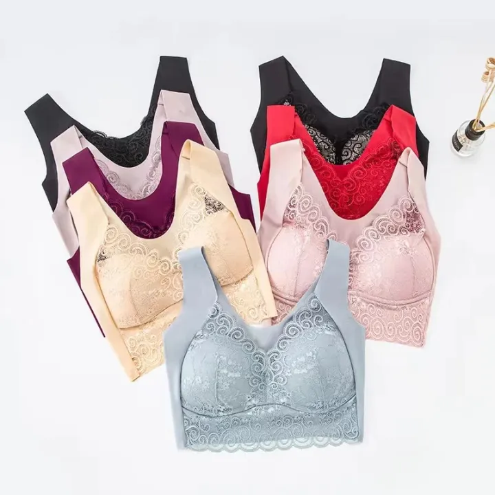 No%20Steel%20Ring%20Large%20Size%20Bra%20Female%20Beauty%20Back%20Gathers%20Hot%20Lace%20Underwear%20Wrap%20Chest%20Sports%20Shockproof%20Vest%20-%20Image%203