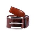 Black Artificial Leather Belt For Men. 