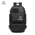 Ozuko D9309 Multifunctional Anti-theft Large Capacity Waterproof Outdoor Travel Backpack with External USB Charging Port-BLACK.