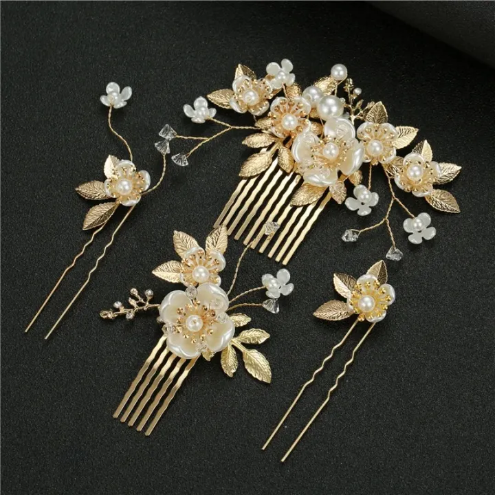 Golden%20Hair%20Comb%20Floral%20Pearl%20Hairpin%20Wedding%20Hair%20Accessories%20For%20Women%20U-shaped%20hair%20Clips%20Fashion%20Bridal%20Tiaras%20Hair%20Jewelry%20-%20Image%204