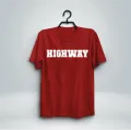 HIGHWAY T-Shirt For Men's//jersey fabric//black,navy blue,white,maroon//men's fashion//s,m,l,xl,xxl sizes//ALL IS WELL Brand. 