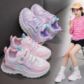 2024 Girls Shoes Autumn New Children's Casual Shoes Girls Soft Sole Daddy Shoes Waterproof Leather Running Tourist Shoes. 