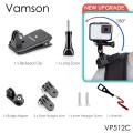 Vamson for Go Pro 10 9 8 Accessories 360-Degree Rotation Clip For GoPro Hero 9 8 7 6 5 4 3+ for yi 4K for SJCAM for SJ4000 VP512. 