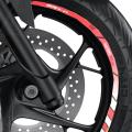 Wheel Stickers Reflective Decals for Motorcycle Rim Tape Strips -Gixxer Racing Red. 