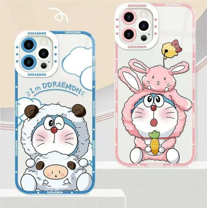 Casing%20For%20Realme%20C53%20C55%20C35%20C33%20C30%20C11%202021%20C20%20C12%20C15%20C21Y%20C25Y%20C21%20cover%20Angel%20Eyes%20Crystal%20Cartoon%20Doraemon%20Soft%20Clear%20Case%20Lens%20Protection%20Transparent%20Shockproof%20Square%20TPU%20Silicone%20Full%20Protection%20Cute%20-%20Image%205