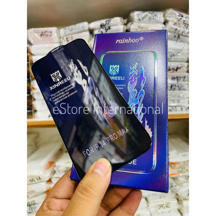 Big Shining Curve Rainboo Glass Screen Protector For iphone 14 Pro Max
