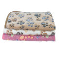 Pet Soft Warm Blanket Winter Coral Plush Paw Print Blanket Cat And Dog Mattress Medium Small Dogs Cats Coral Fleece Pet Supplies.
