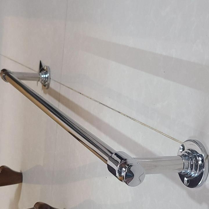 Brushed Nickel 24-inch Single -Towel Bar