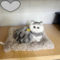 Cute cat plush toy doll Soft cat doll simulation kitten pillow. 