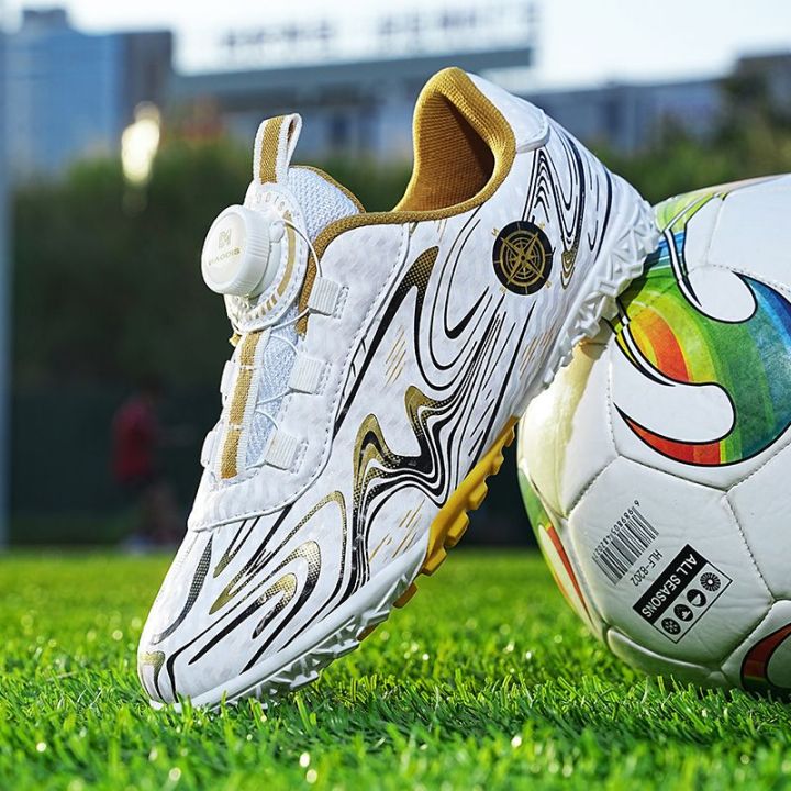Soccer Shoes Track Spikes Male and Female Primary and Secondary School Students Youth Non-Slip Wear-Resistant Children12-14Years Old