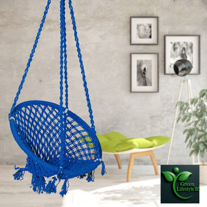 Premium%20Cotton%20Macrame%20Swing%20Chair,%20Durable%20Indoor/Outdoor%20Hammock%20Seat,%20120kg%20Capacity,%20New%20for%20Indoor%20&%20Outdoor%20Use%20-%20Image%203