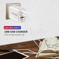 20W USB Fast Wall Charger USB Type C PD Charger 3.0 Digital 3 USB Quick Charging For iPhone 14 13 Samsung Xiaomi EU US UK Plug. 