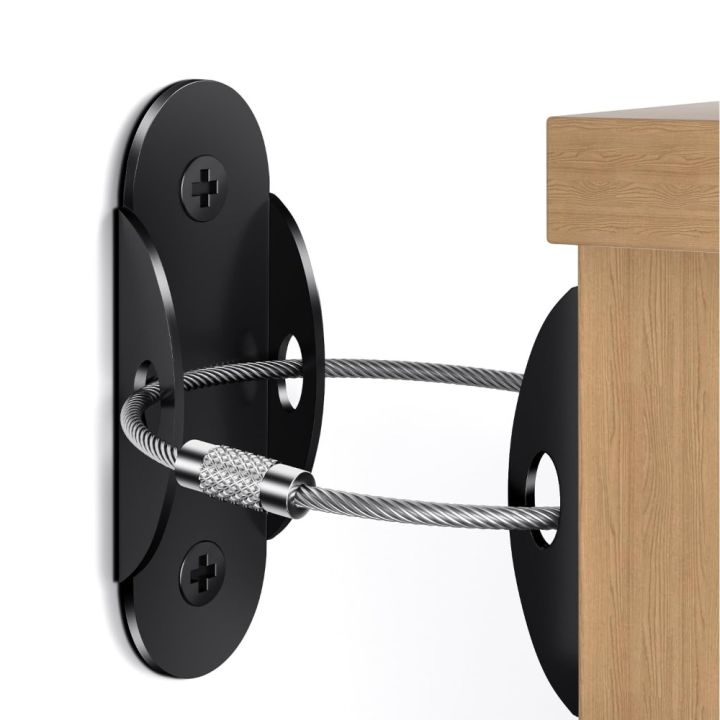 Metal Furniture Anti-falling Fixator New Anti Tip Wardrobes Shelf Furniture Anti-falling Device Anti-falling Buckle Adjustable Cabinet Fixer Protection Baby Child