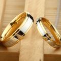Ramos Stainless steel Wedding Ring Simple Design Couple Alliance Ring 4mm 6mm Width Band Ring for Women and Men.