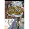 Indian Kaner Dul White Kalar Dul Earrings for Girls. 