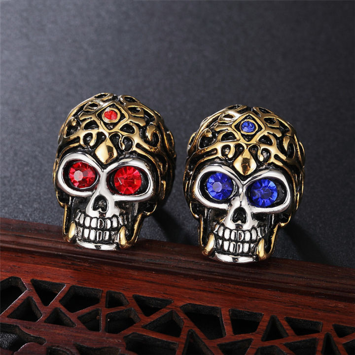 Wholesale%20Punk%20316l%20Stainless%20Steel%20Skull%20Ring%20For%20Men%20With%20Cubic%20Zircon%20Drop%20Punk%20Jewelry%20Demon%20Ring%20-%20Image%203