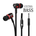 Extra Bass Headphones wired Earphone 3.5mm Earphones With Microphone Noodles Style Sport Headset auriculare for Samsung.