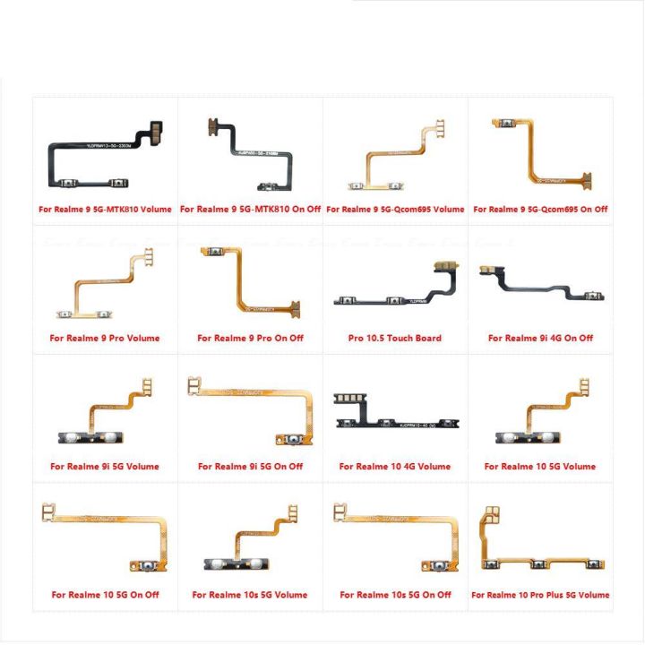 Power ON OFF Mute Switch Control Key Volume Button Flex Cable Parts For OPPO Realme 9 9i 10s 10 Pro Plus 4G 5G