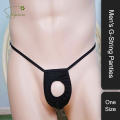 3 Pieces Men’s FrontHole Underwear Panties Without Trace T-shaped Back pants Micro Thongs Underpants Lingerie Stylish & Fashionable Seductive T-Back Panties For Mans From Shilpiana By Shilpian(Red, Black, White, Blue, Golden, Silver- Free Size).