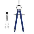 Professional Compass, Compass Geometry Set with Lock, Math and Precision Compass, Metal and for Solid and Plane Precision Tool, Fit for Drafting, Drawing, Measuring(blue).
